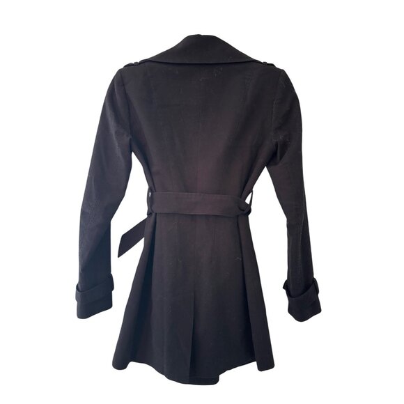 Ever New Womens Black Double-Breasted Trench Coat With Belt - Picture 4 of 11